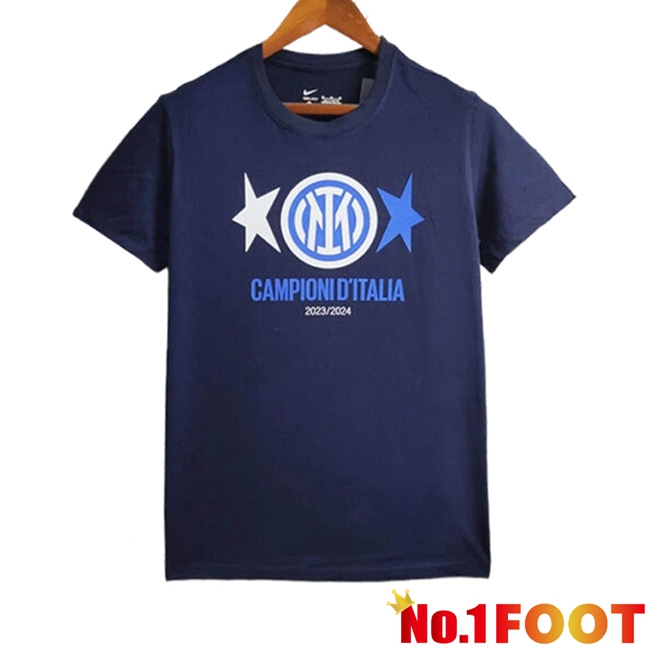 Inter Milan Soccer Jersey T-Shirt Champion 2 Blue Marine 2023/2024