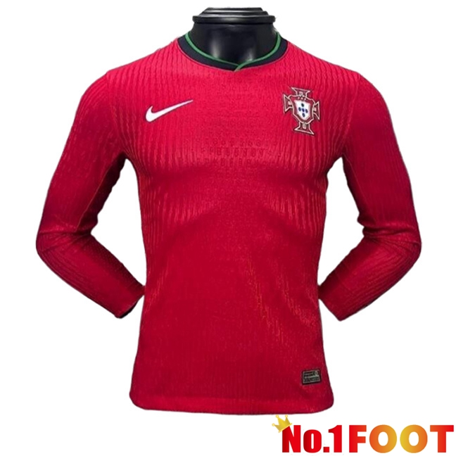 Portugal Home Soccer Jersey Long sleeve 2024/2025