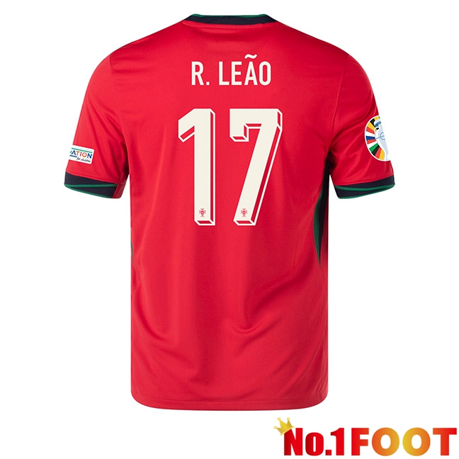 Portugal (R.LEAO 17) Home Soccer Jersey UEFA Euro 2024