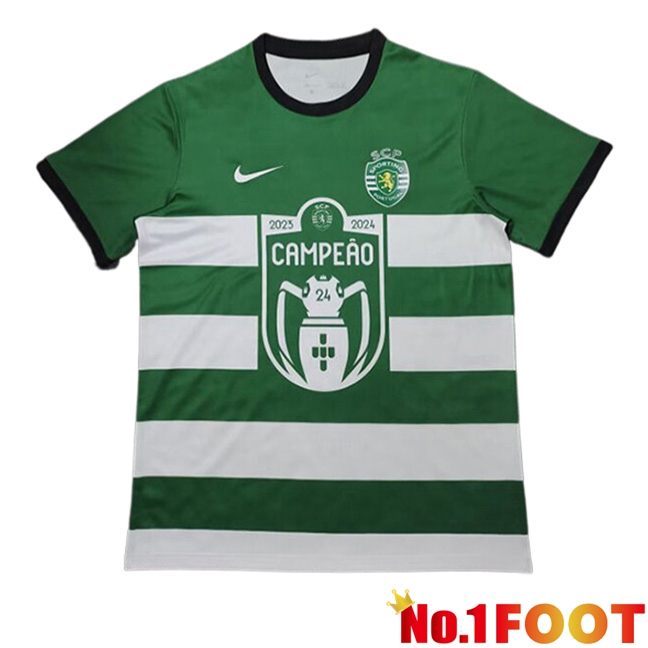 Sporting Portugal Soccer Jersey Special Champion Green 2024/2025