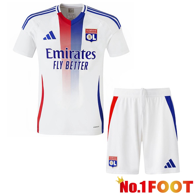 lyon OL Kids Home Soccer Jersey White 2024/2025