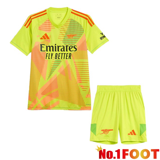 Arsenal Kids Goalkeeper Soccer Jersey Green 2024/2025