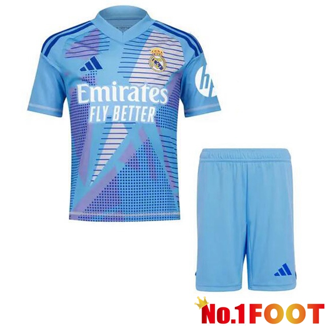 Real Madrid Kids Goalkeeper Soccer Jersey Blue 2024/2025