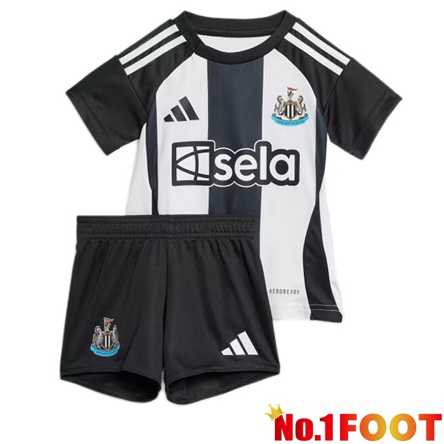 Newcastle United Kids Home Soccer Jersey White Black 2024/2025