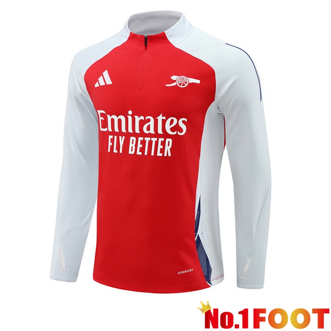 Arsenal Training Sweatshirt Red White 2024/2025