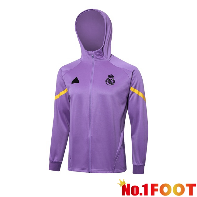 Real Madrid Training Sweatshirt Hoodie Purple 2024/2025