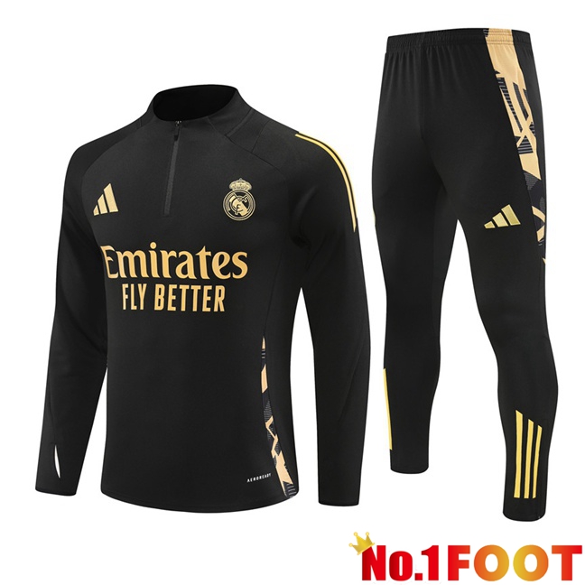 Real Madrid kit Training Tracksuit Black 2024/2025