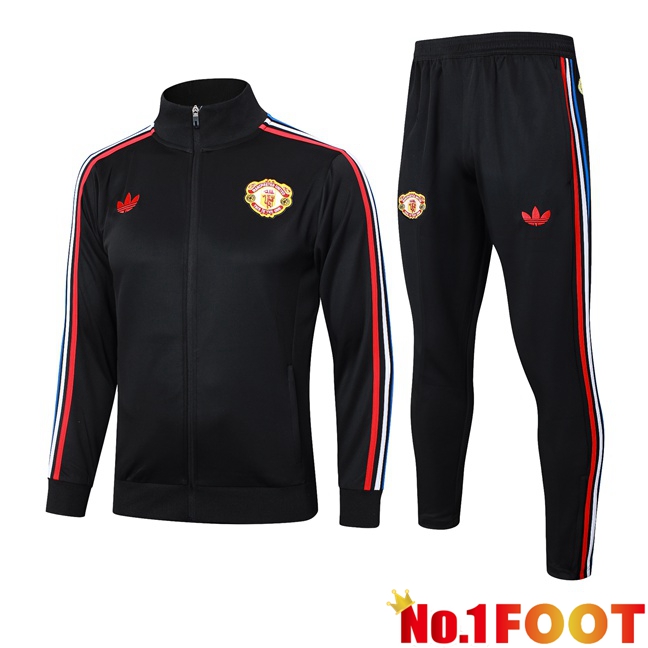 Manchester United Training Jacket Suit Black 2024/2025