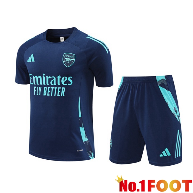 Arsenal kit Training T Shirt + Shorts Blue Royal 2024/2025