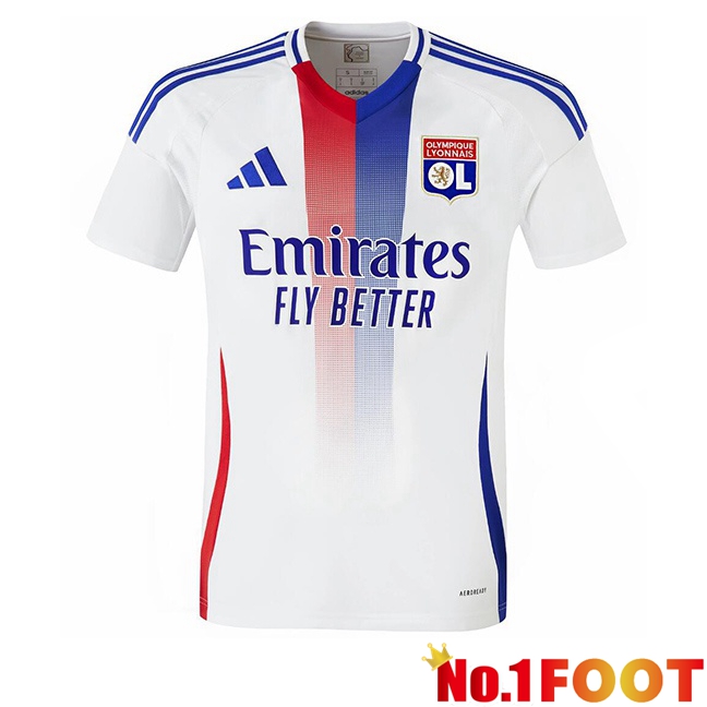 lyon OL Home Soccer Jersey White 2024/2025