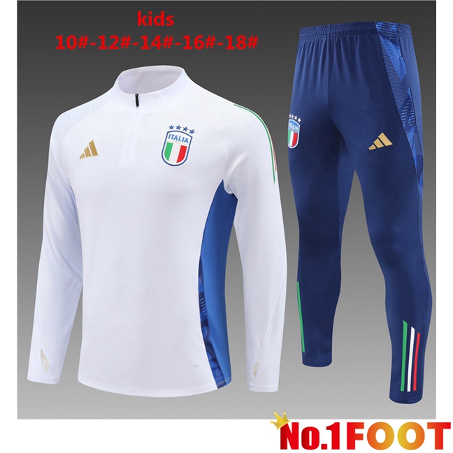 Italy Kids kit Training Tracksuit White 2024/2025