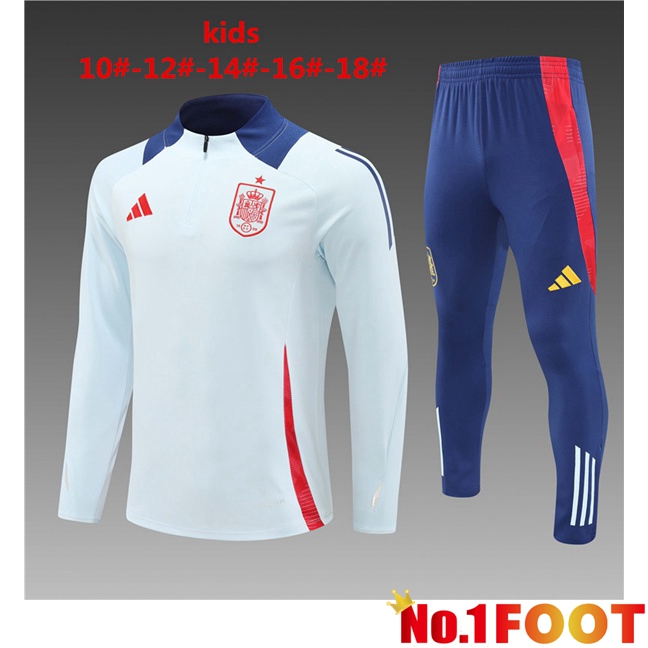 Spain Kids kit Training Tracksuit White 2024/2025