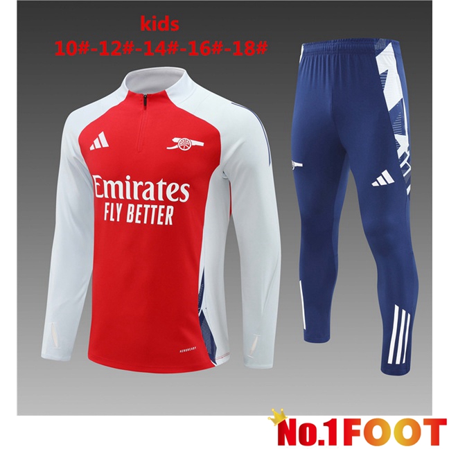 Arsenal Kids kit Training Tracksuit Red White 2024/2025