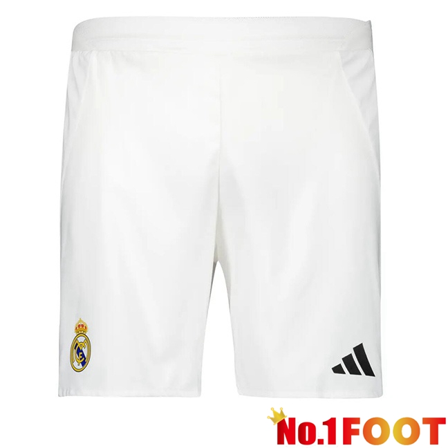 Real Madrid Home Soccer Shorts White 2024/2025