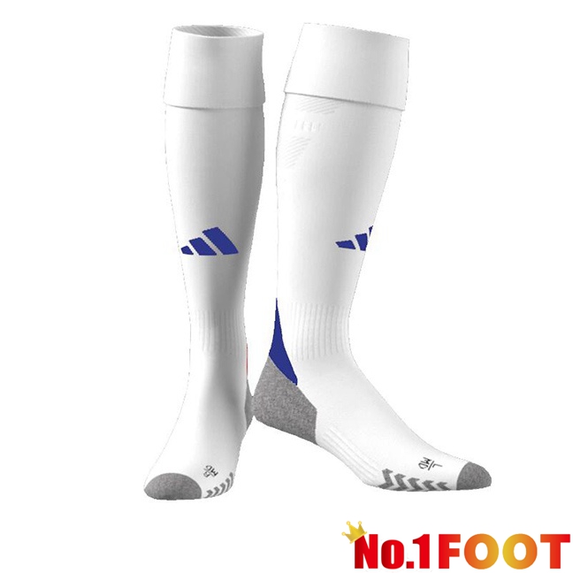 lyon OL Home Soccer Socks White 2024/2025