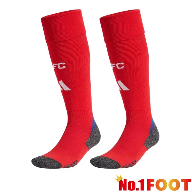 Arsenal Home Soccer Socks Red White 2024/2025