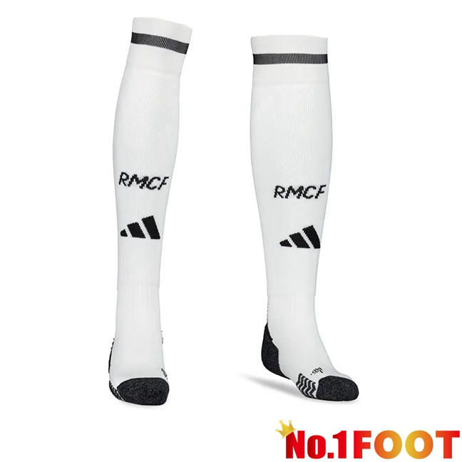 Real Madrid Home Soccer Socks White 2024/2025