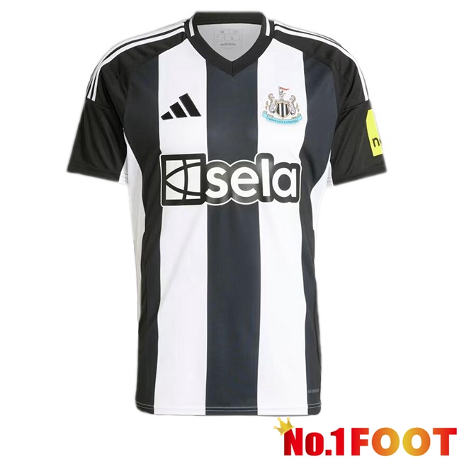 Newcastle United Home Soccer Jersey White Black 2024/2025