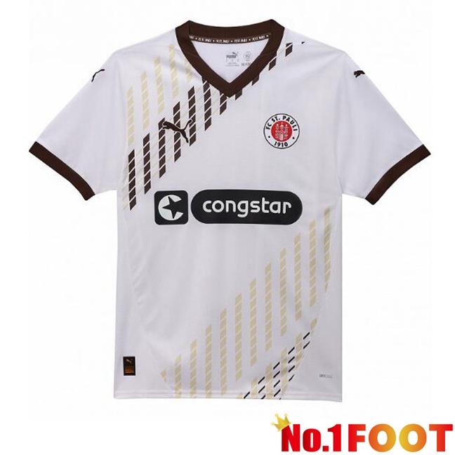 FC St. Pauli Away Soccer Jersey White 2024/2025