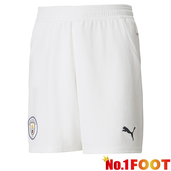 Manchester City Home Soccer Shorts White 2024/2025