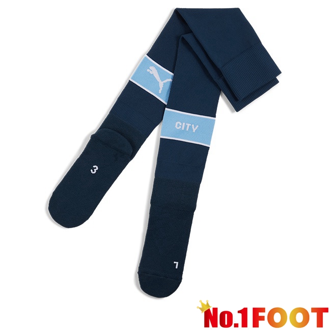 Manchester City Home Soccer Socks Blue Royal 2024/2025