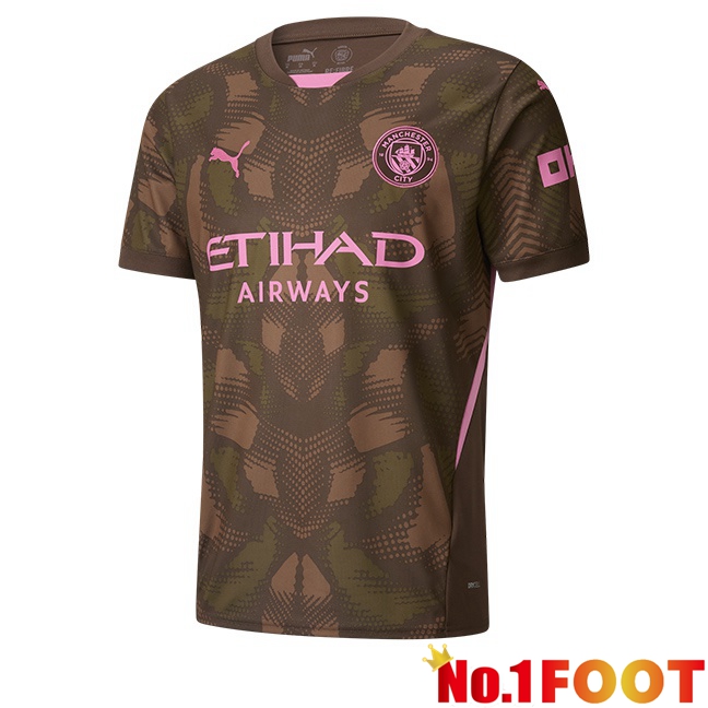 Manchester City Goalkeeper Soccer Jersey Brown 2024/2025