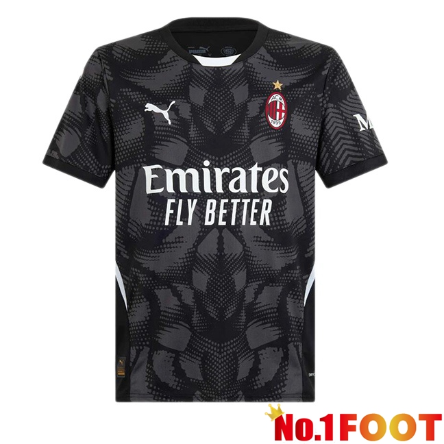 AC Milan Goalkeeper Soccer Jersey Black 2024/2025 - Click Image to Close