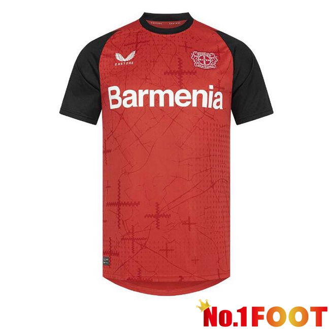 Bayer 04 Leverkusen Home Soccer Jersey Black Red 2024/2025