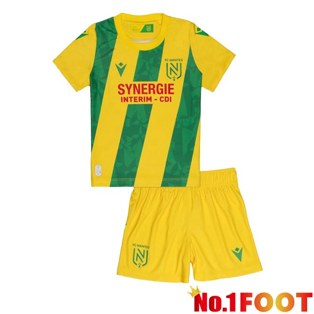 FC Nantes Kids Home Soccer Jersey Yellow 2024/2025