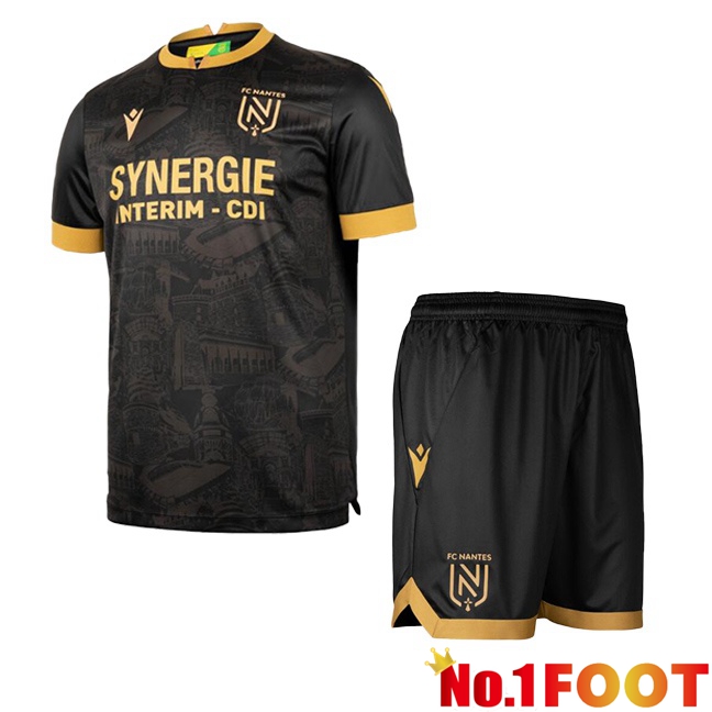 FC Nantes Kids Away Soccer Jersey Black 2024/2025