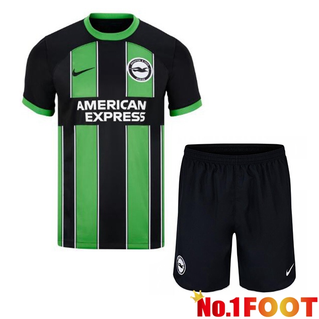 FC Brighton Kids Third Soccer Jersey Green Black 2024/2025