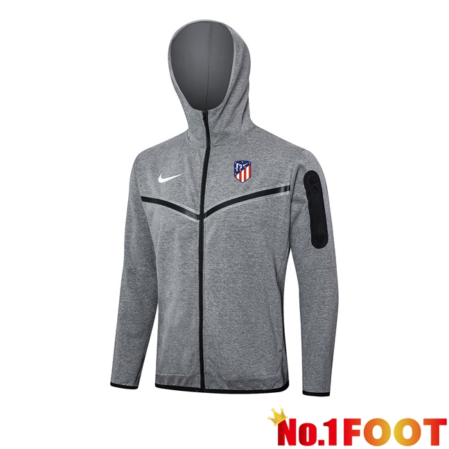 Atletico Madrid Training Sweatshirt Hoodie Grey 2024/2025