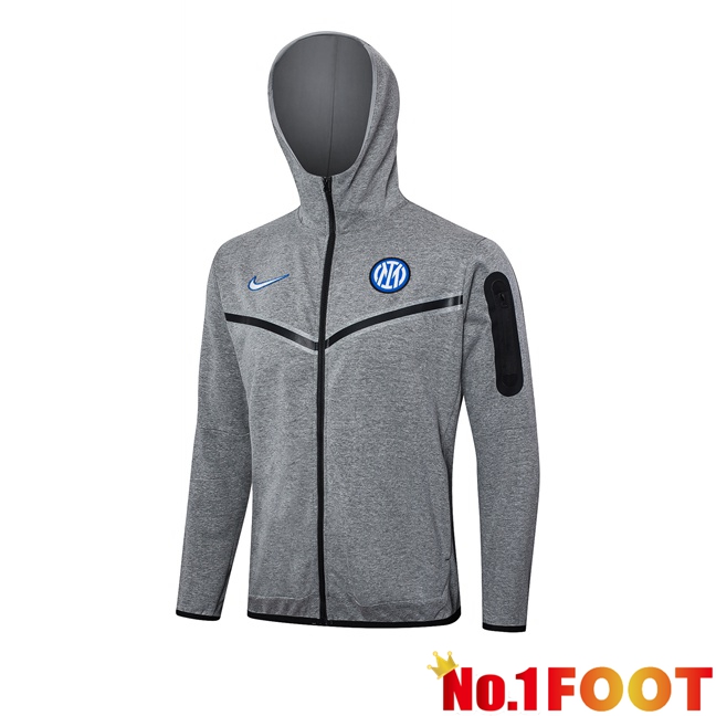 Inter Milan Training Sweatshirt Hoodie Grey 2024/2025