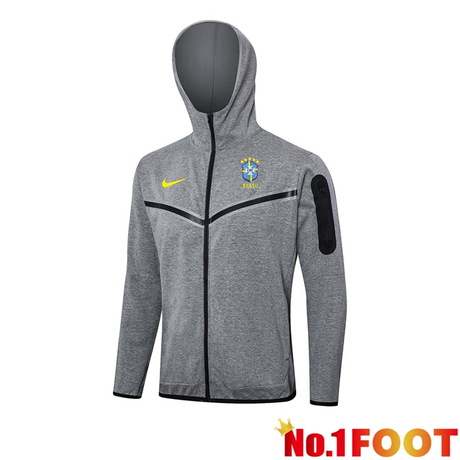 Brazil Training Sweatshirt Hoodie Grey 2024/2025