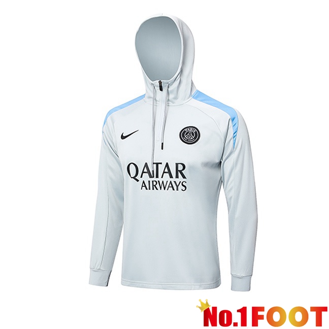 Paris PSG Training Sweatshirt Hoodie White 2024/2025