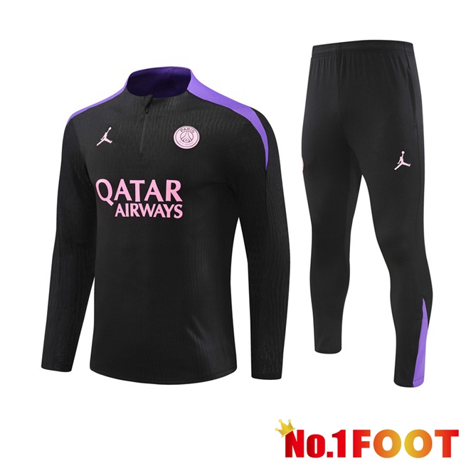 JORDAN Paris PSG kit Training Tracksuit Black 2024/2025