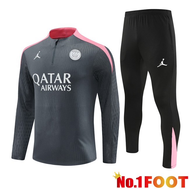 JORDAN Paris PSG kit Training Tracksuit Grey 2024/2025