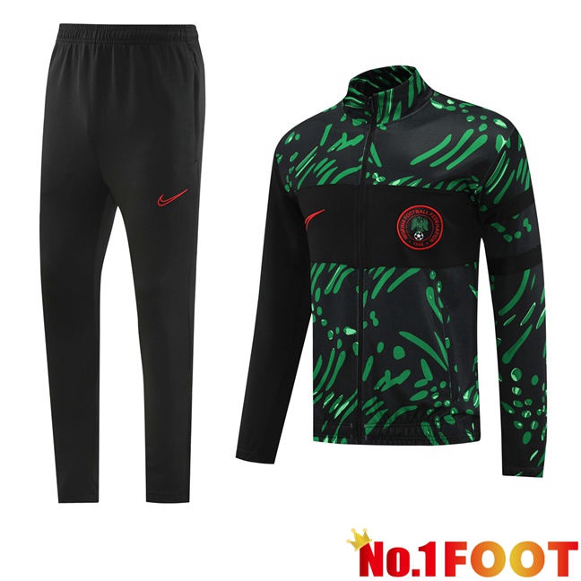 Nigeria Training Jacket Suit Black Green 2024/2025