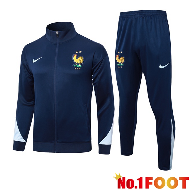 France Training Jacket Suit Blue Royal 2024/2025