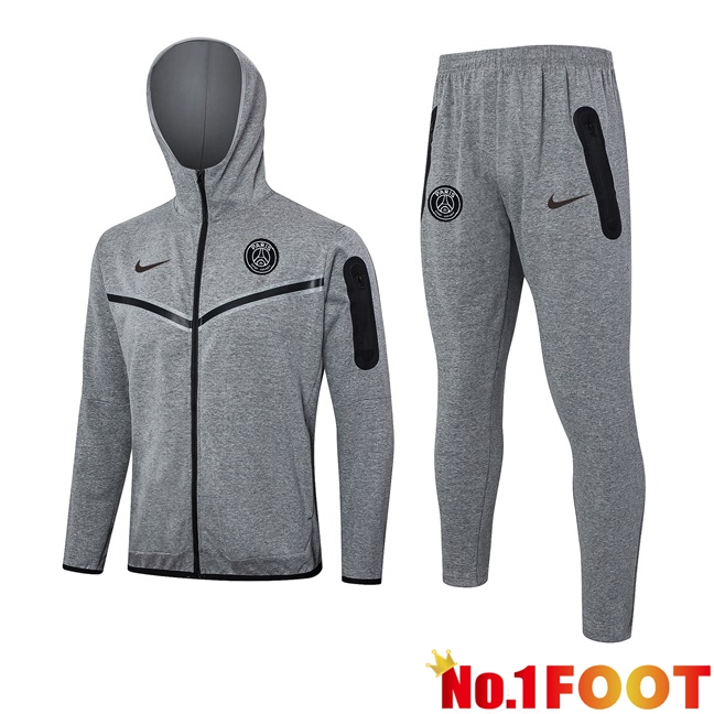 Paris PSG Training Sweatshirt Hoodie Grey 2024/2025