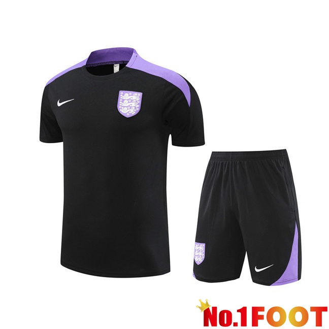 England kit Training T Shirt + Shorts Black 2024/2025