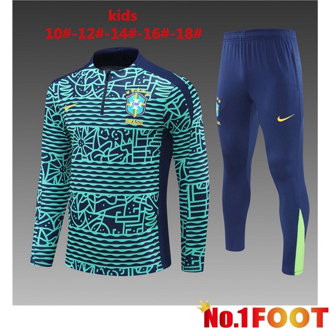 Brazil Kids kit Training Tracksuit Green 2024/2025