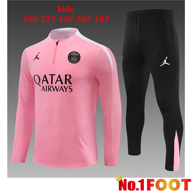 Paris PSG Kids kit Training Tracksuit Pink 2024/2025