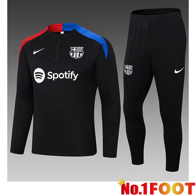 FC Barcelona Kids kit Training Tracksuit Black 2024/2025