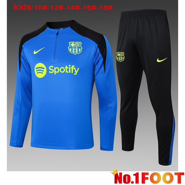 FC Barcelona Kids kit Training Tracksuit Blue 2024/2025