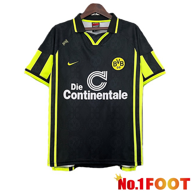 Dortmund BVB Retro Away Soccer Jersey Black 1996-1997