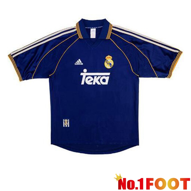 Real Madrid Retro Third Soccer Jersey Blue Royal 1998-1999