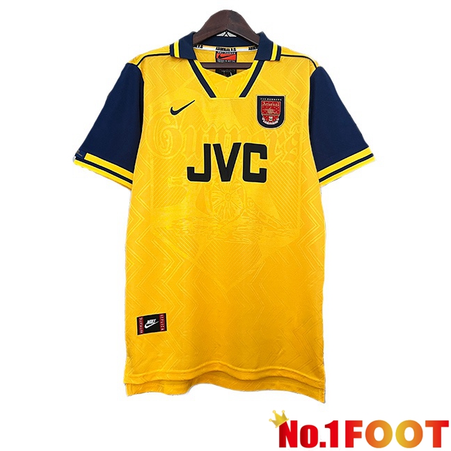 Arsenal Retro Away Soccer Jersey Yellow 1996-1997