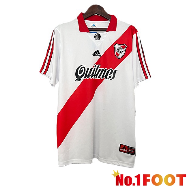 River Plate Retro Home Soccer Jersey White 1998-1999