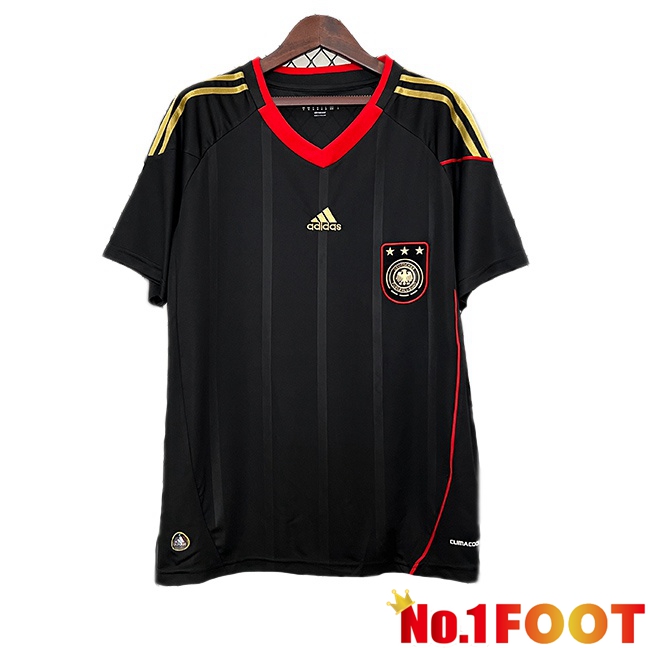 Germany Retro Away Soccer Jersey Black 2010